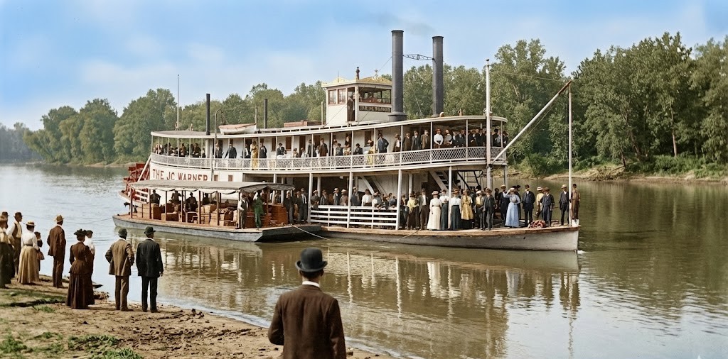 The JC Warner docking at Pin Hook Landing